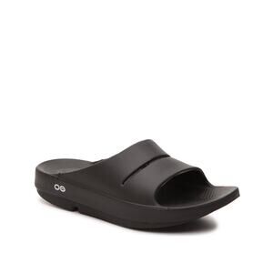 Oofos OOahh Black Unisex EU 39 Men 6 Women 8 Recovery Comfort Lightweight Slides